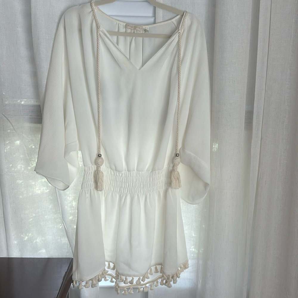 Ramy Brook, dress/beach coverup, off white, size M